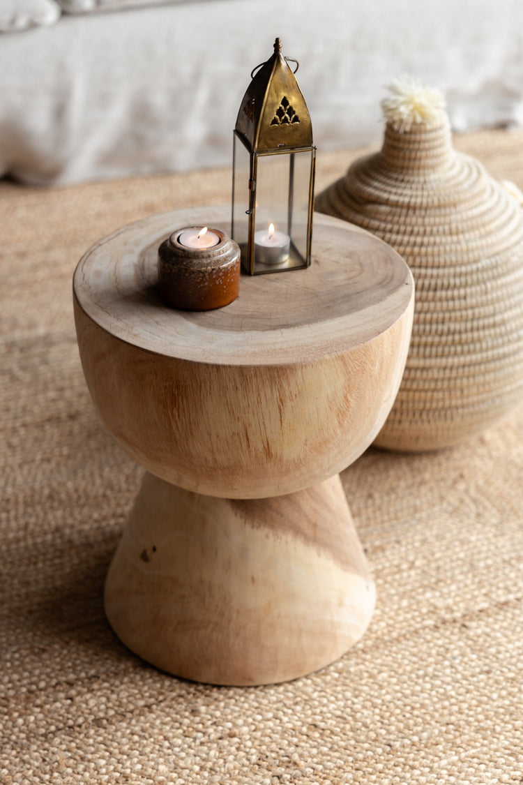 houten bijzettafeltje rond