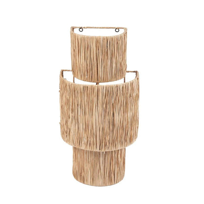 Handgemaakte sisal wandlamp