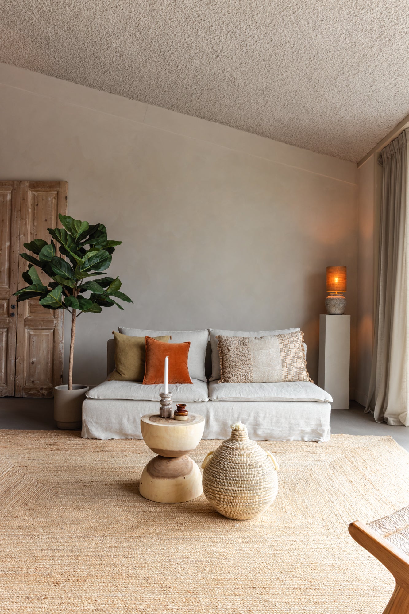 houten bijzettafel rond 