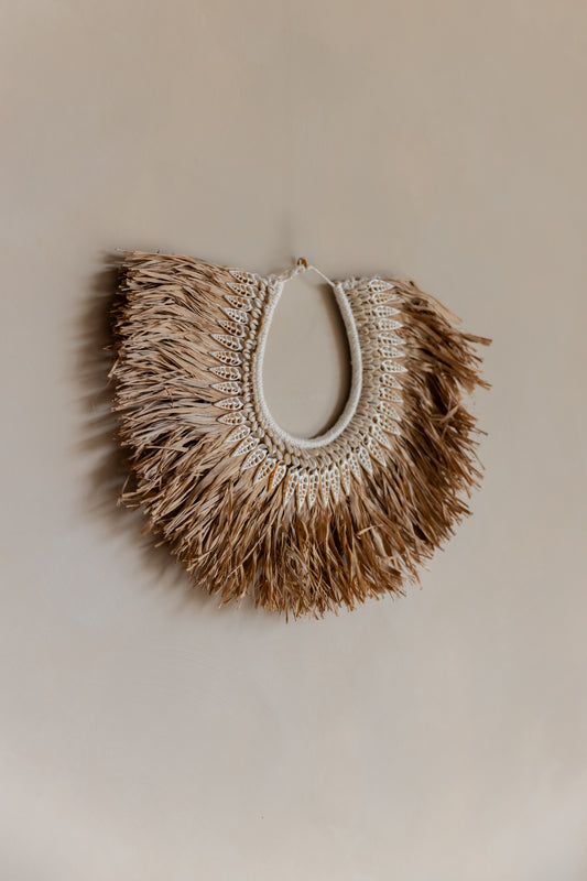 Boho wanddecoratie raffia