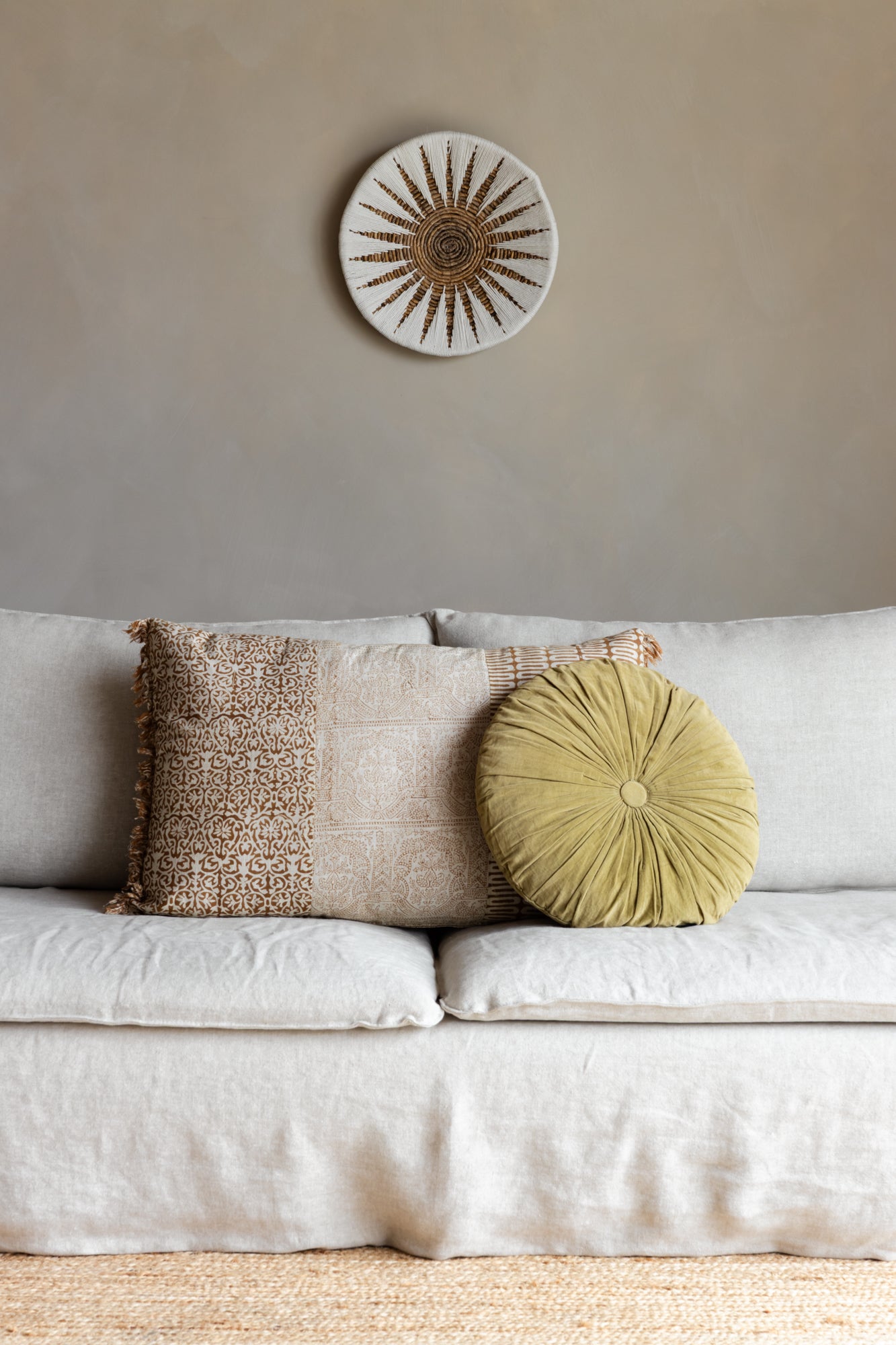 Muurdecoratie van macramé