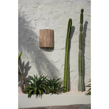 Natuurlijke wandlamp van rotan